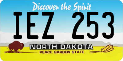 ND license plate IEZ253