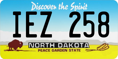 ND license plate IEZ258