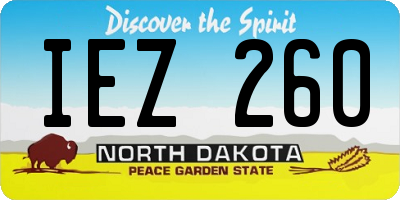 ND license plate IEZ260