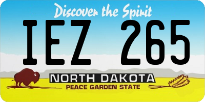 ND license plate IEZ265