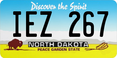 ND license plate IEZ267
