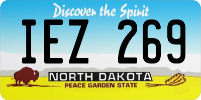 ND license plate IEZ269