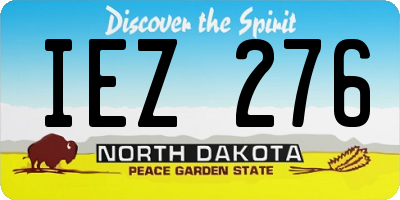ND license plate IEZ276