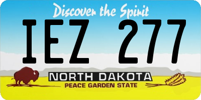 ND license plate IEZ277