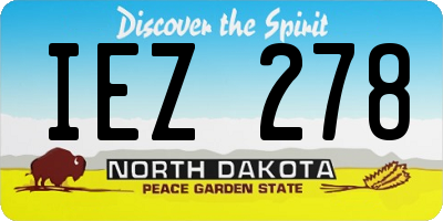 ND license plate IEZ278