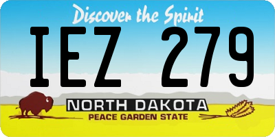 ND license plate IEZ279