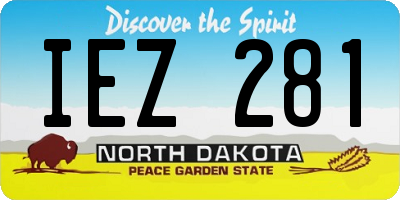 ND license plate IEZ281