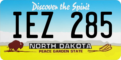 ND license plate IEZ285
