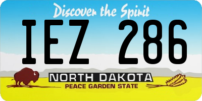 ND license plate IEZ286