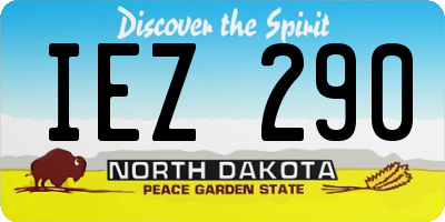 ND license plate IEZ290