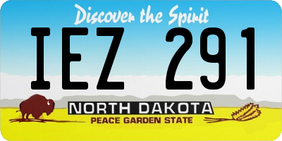 ND license plate IEZ291