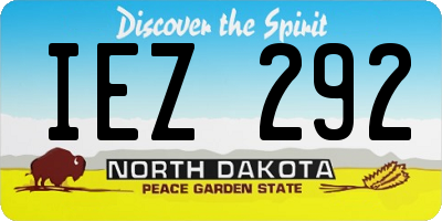 ND license plate IEZ292