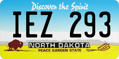 ND license plate IEZ293