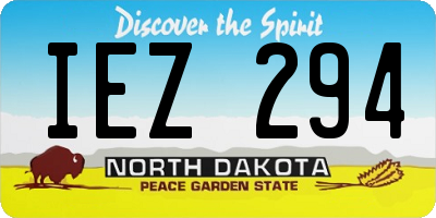 ND license plate IEZ294