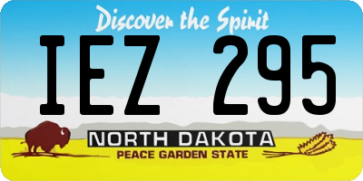 ND license plate IEZ295