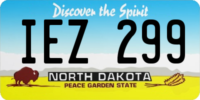 ND license plate IEZ299