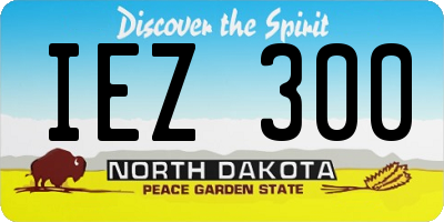 ND license plate IEZ300