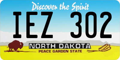 ND license plate IEZ302
