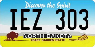 ND license plate IEZ303