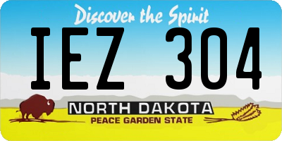 ND license plate IEZ304