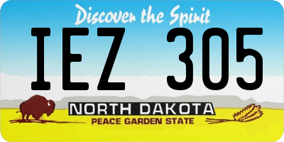 ND license plate IEZ305
