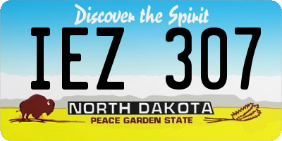 ND license plate IEZ307