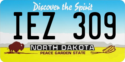 ND license plate IEZ309