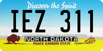 ND license plate IEZ311