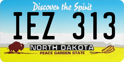 ND license plate IEZ313