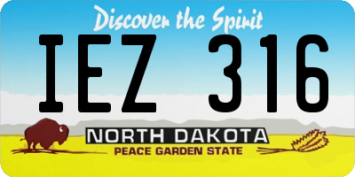ND license plate IEZ316