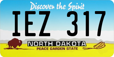 ND license plate IEZ317