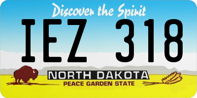 ND license plate IEZ318