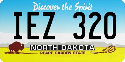ND license plate IEZ320
