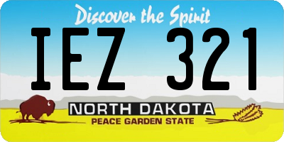 ND license plate IEZ321