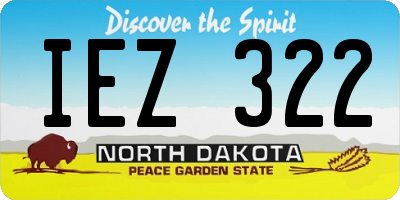 ND license plate IEZ322