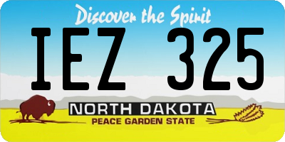 ND license plate IEZ325