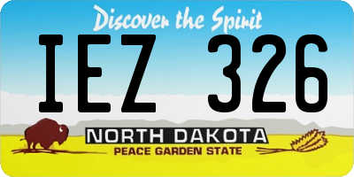 ND license plate IEZ326