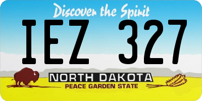 ND license plate IEZ327