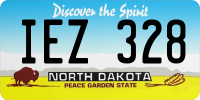 ND license plate IEZ328