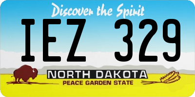 ND license plate IEZ329