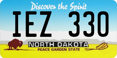 ND license plate IEZ330