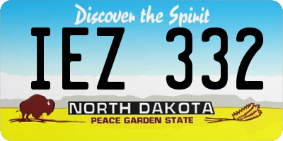 ND license plate IEZ332