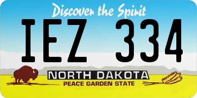 ND license plate IEZ334