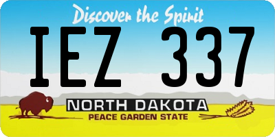 ND license plate IEZ337