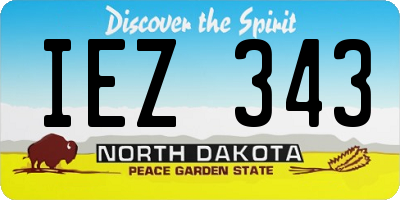 ND license plate IEZ343