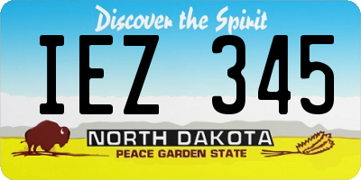 ND license plate IEZ345