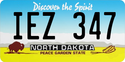 ND license plate IEZ347
