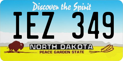 ND license plate IEZ349