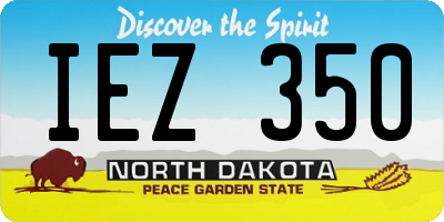 ND license plate IEZ350