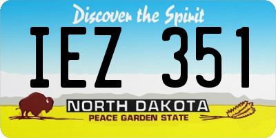 ND license plate IEZ351